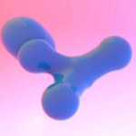 Abstract blue blobs motion 3d animation