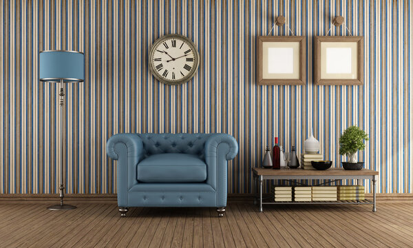 Retro Living room — Stock Photo, Image