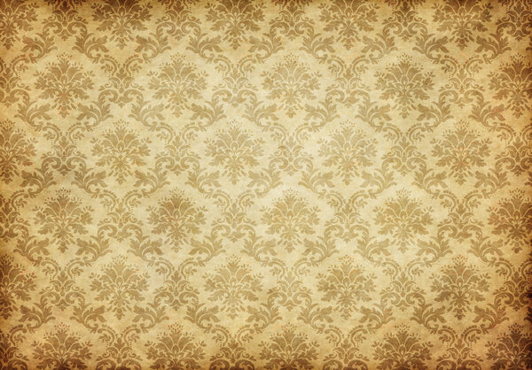 Old damask wallpaper — Stock Photo, Image