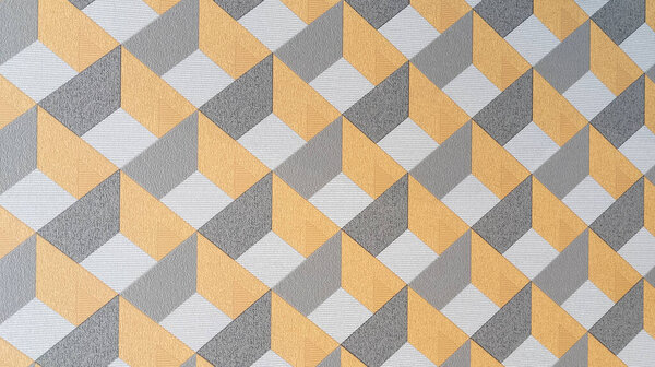 Background Shape Mosaic Cube Square Abstract Grey Orange Pattern Wallpaper — Stock Photo, Image